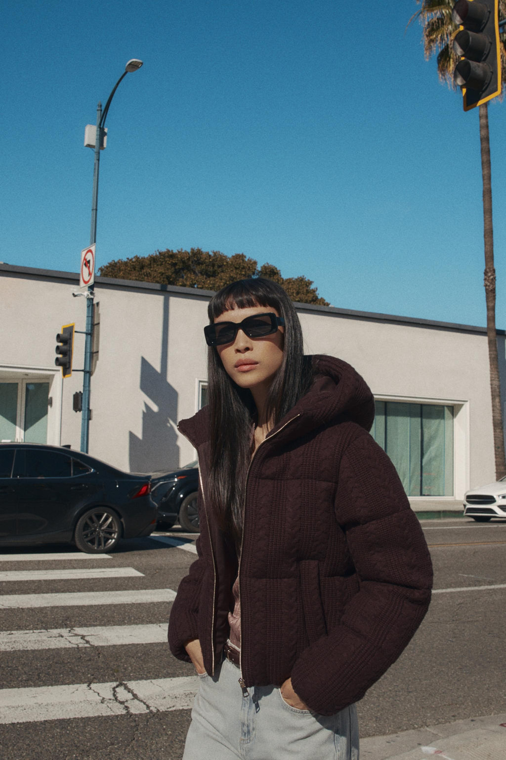 CABLE KNIT HOODED ANORAK - Zara фото 6