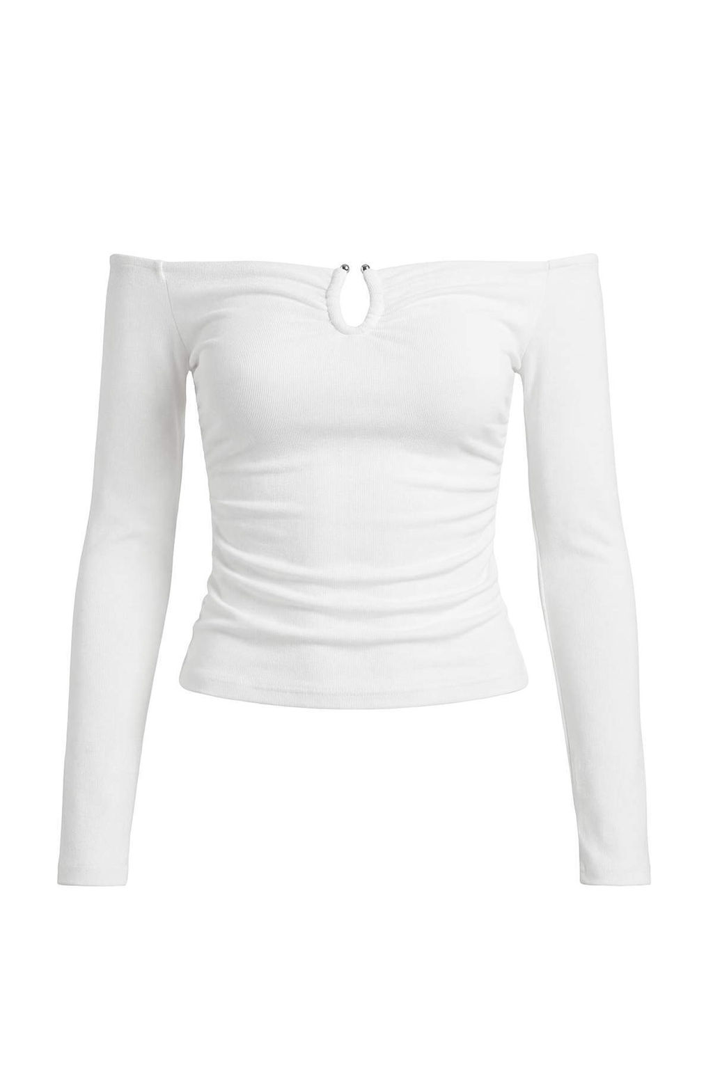 Siyah Fitted/Vucuda Oturan Aksesuar Detayl? Esnek Orme Bluz TWOAW26BZ00356 - Trendyolmilla фото 11