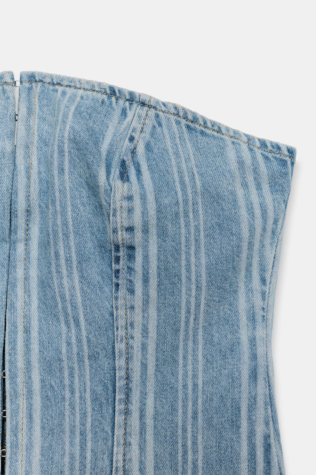 TOP Z1975 DENIM RAYAS / Azul medio - Zara фото 7