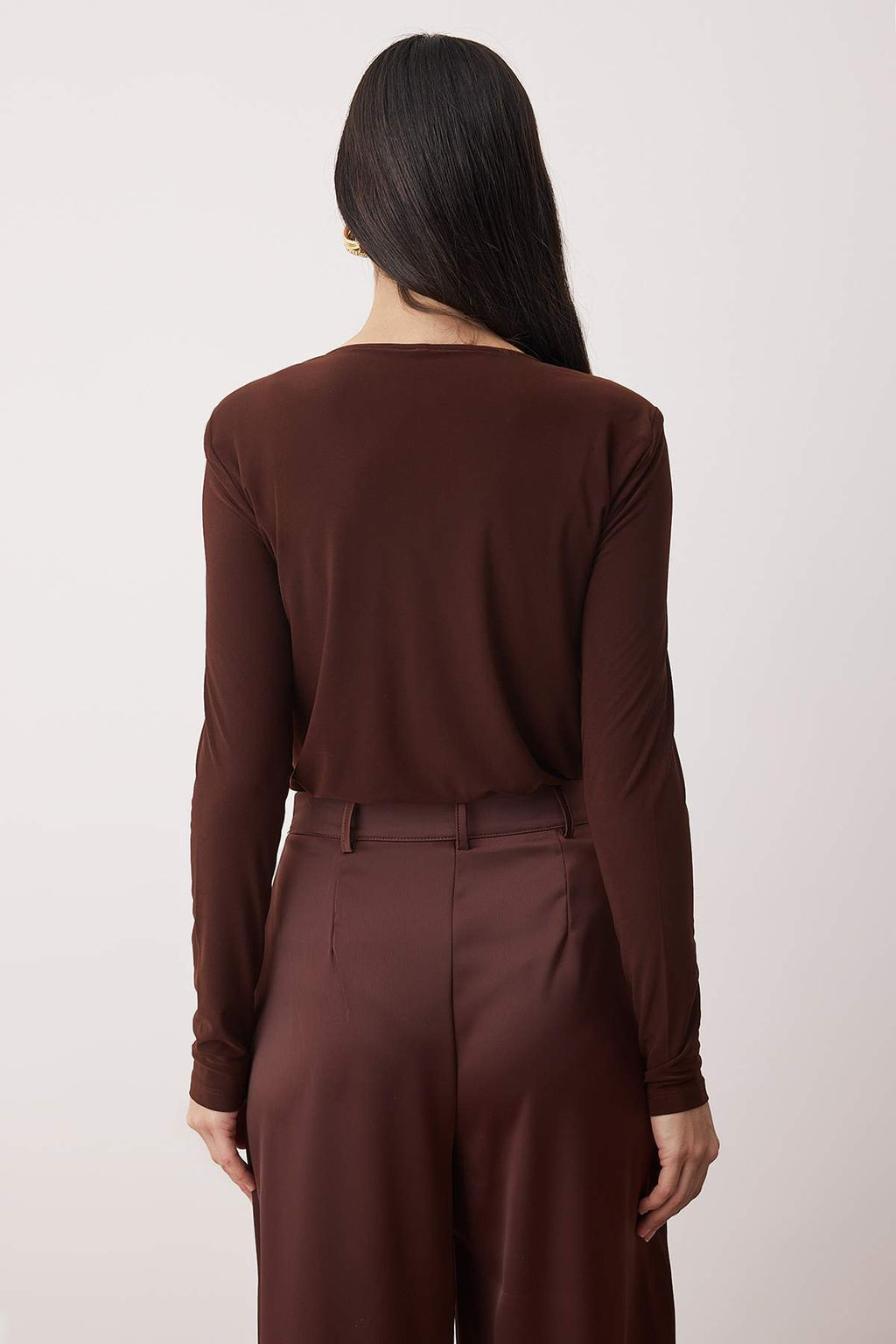 Siyah Duz Kruvaze Uzun Orme Sandy Body TPRAW26BD00029 - Trendyolmilla фото 6