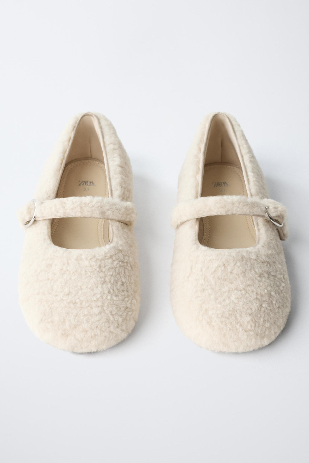 FAUX SHEARLING BALLET FLATS - Zara фото 4