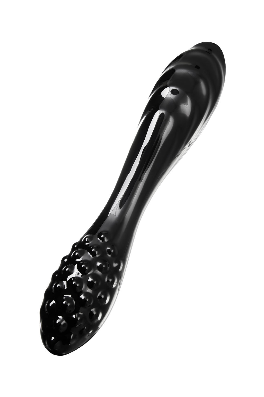 Двусторонний фаллоимитатор Satisfyer Dazzling Crystal 1, стекло, черный, 18,5 см  фото 6