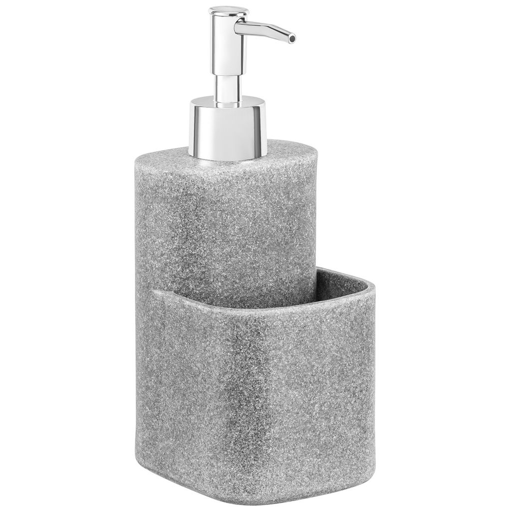 Диспенсер 280 мл 8,5*9,5*19,5 см, серый песочный