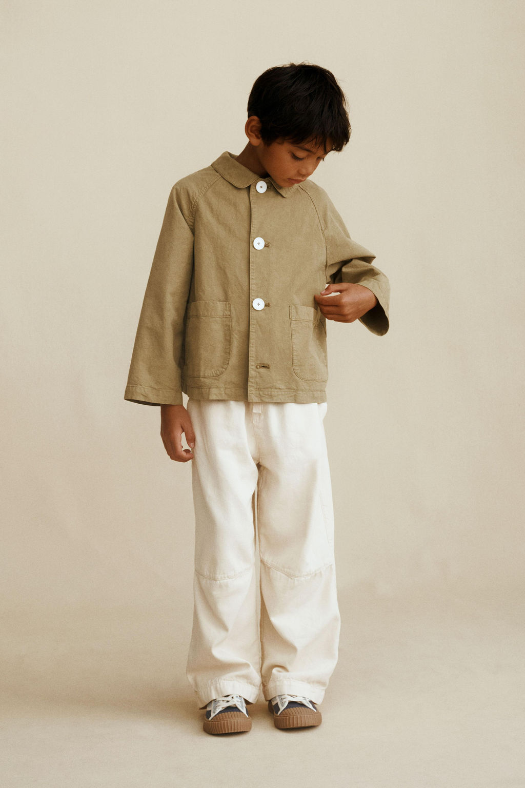 PANTAL?N RECTO CREATED BY CARAMEL LONDON X ZARA / Crudo medio  фото 5