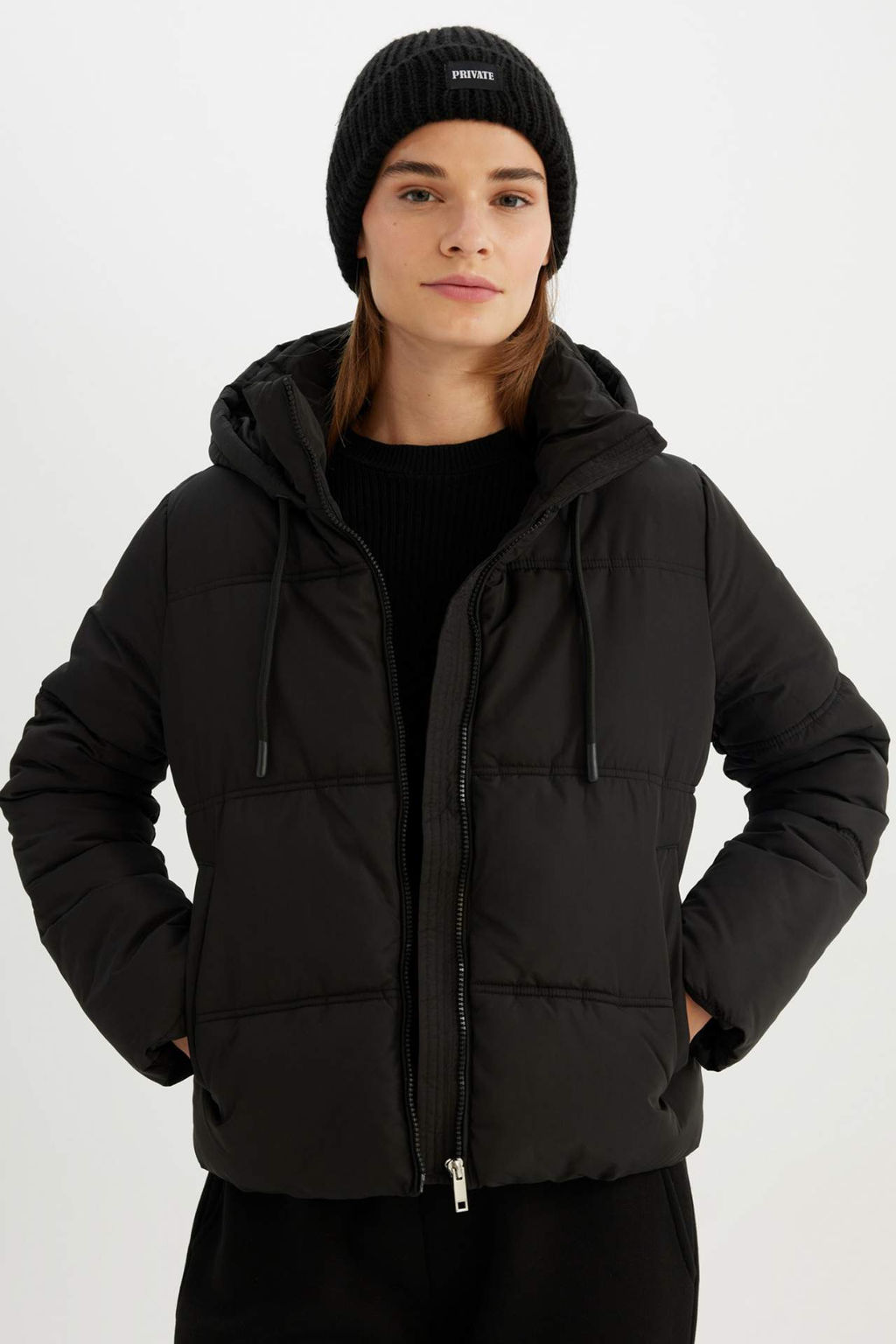 Su Itici Sisme Mont Oversize Genis Kal?p Kapusonlu Is? Yal?t?ml? Ruzgar Gecirmez Puffer - Defacto фото 2