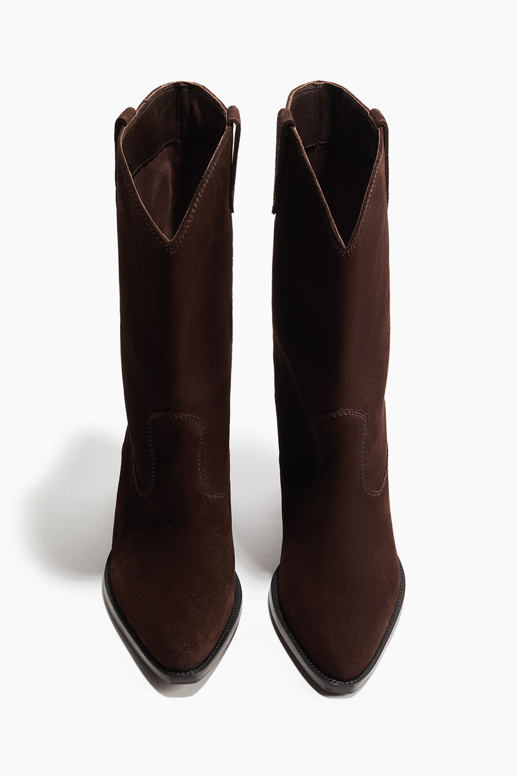 Botas cowboy de ante a media pierna - H&m фото 3