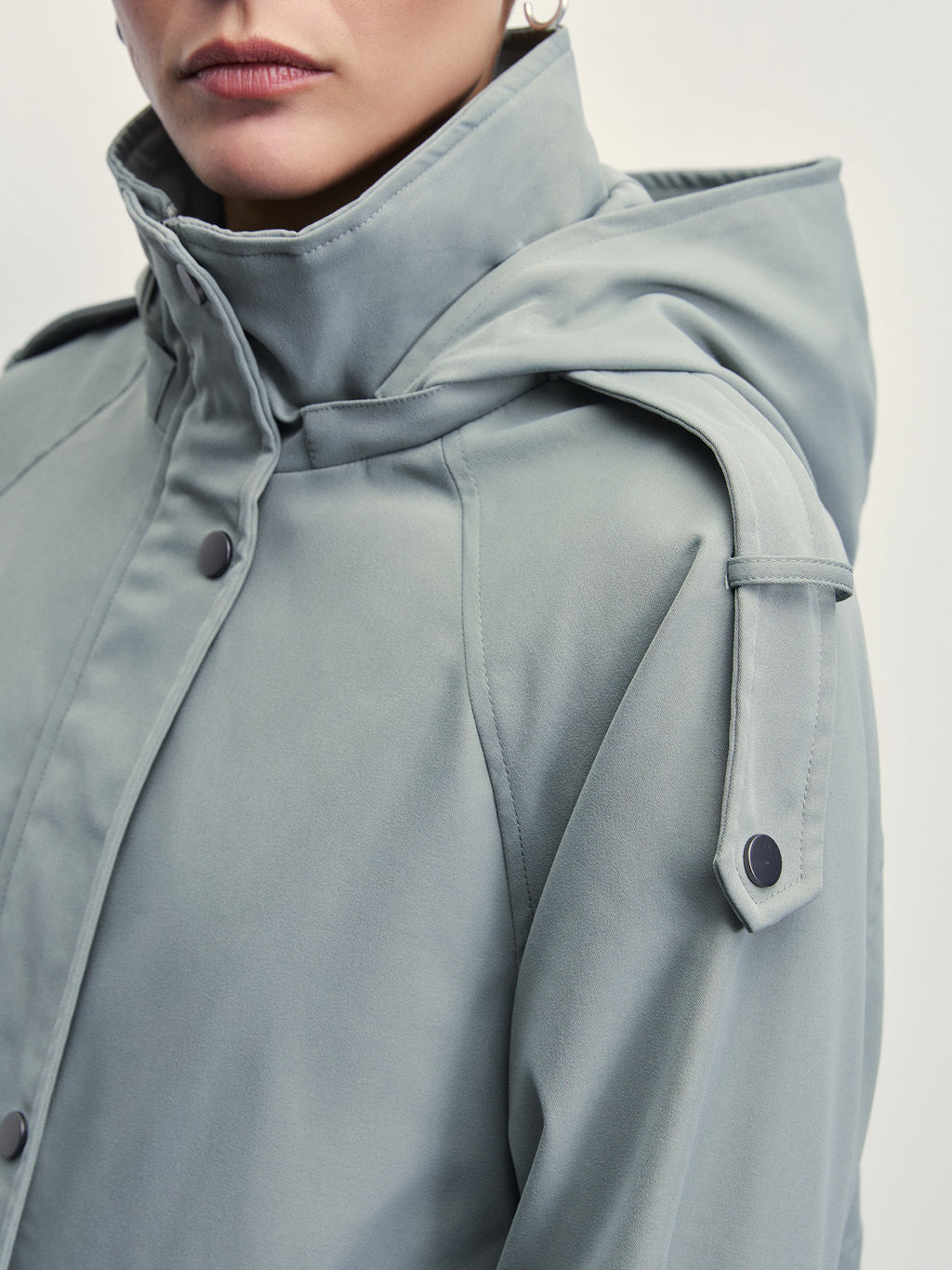 Куртка с капюшоном на кулиске / Zarina  фото 6