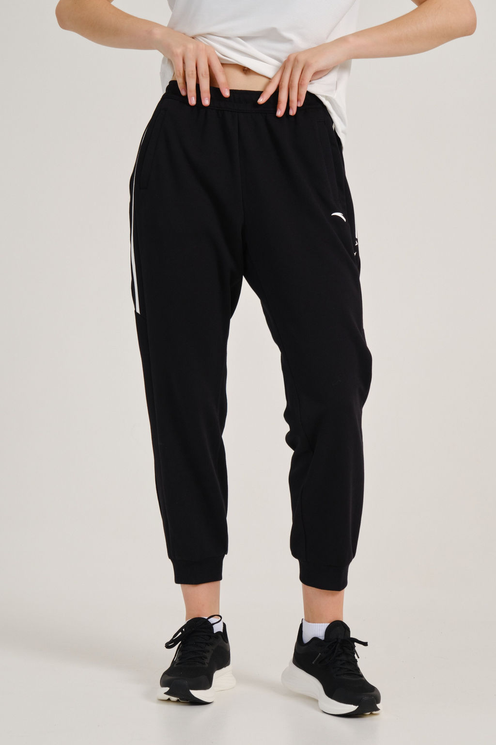 Брюки трикотажные 7/8 Черный