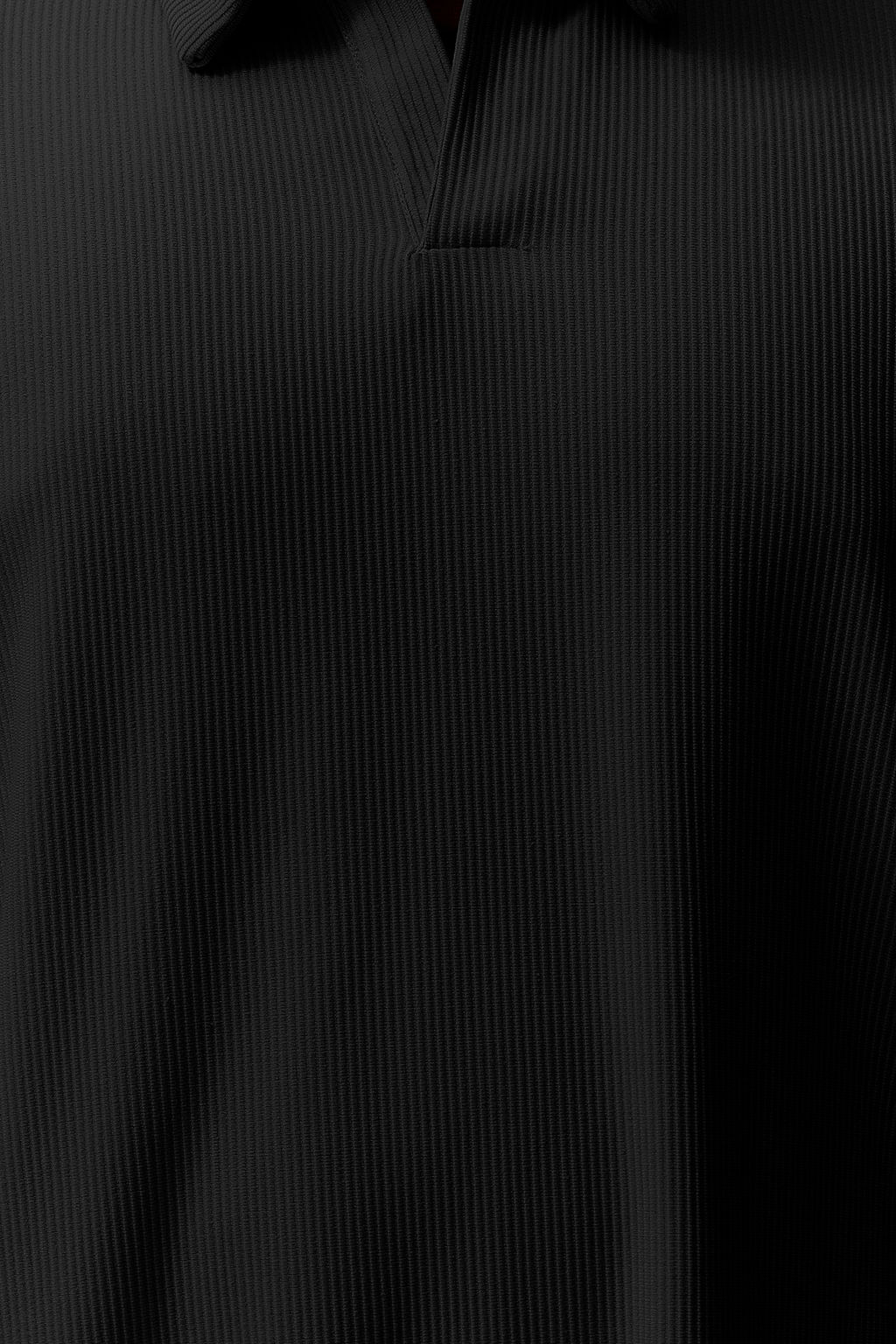Trendyolmilla Man Premium Buyuk Beden Siyah Oversize Dokulu Ottoman Polo Yaka T-Shirt TMNSS24BF00047  фото 6