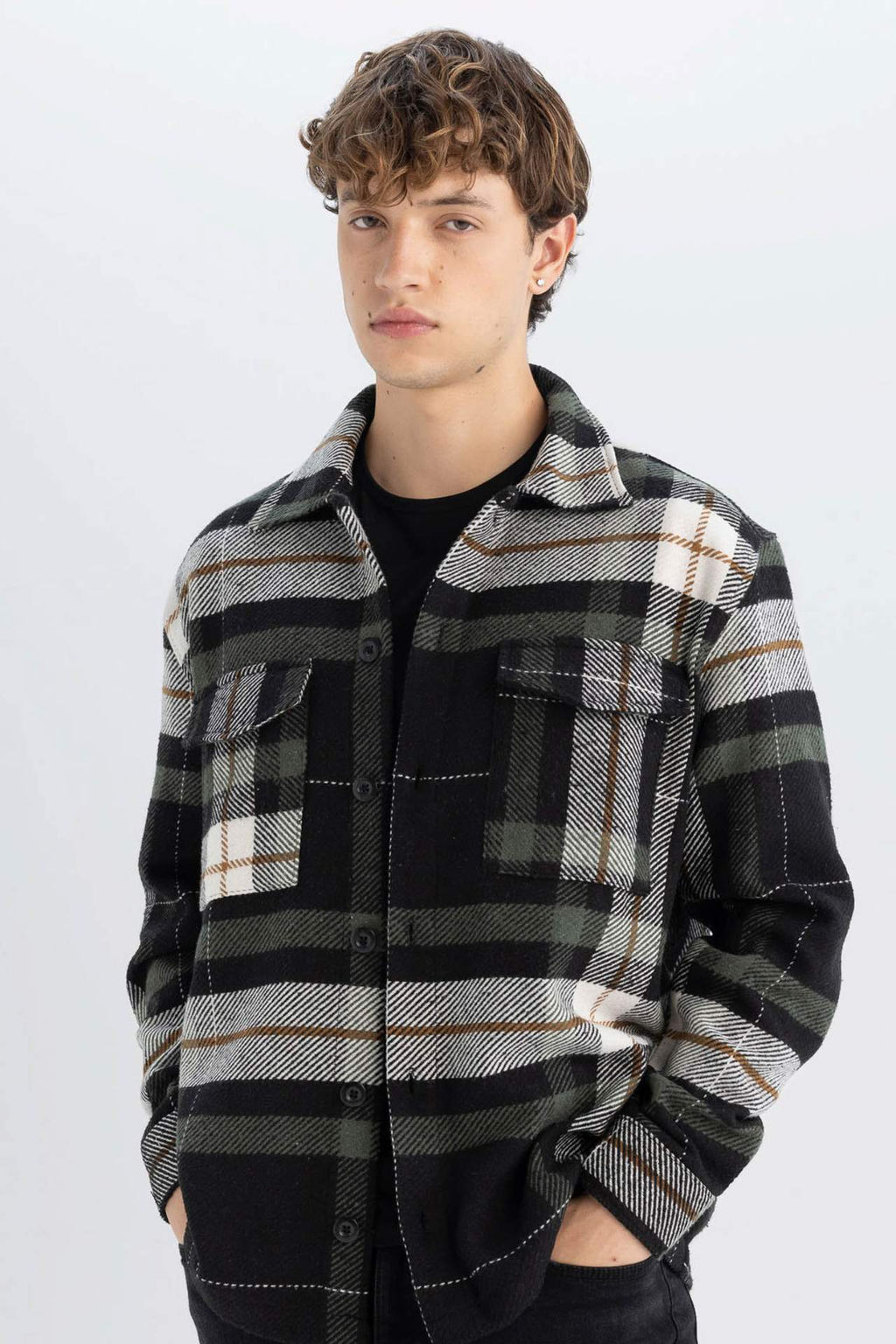 Relax Fit Kareli Oduncu Flanel Uzun Kollu Gomlek - Defacto фото 2