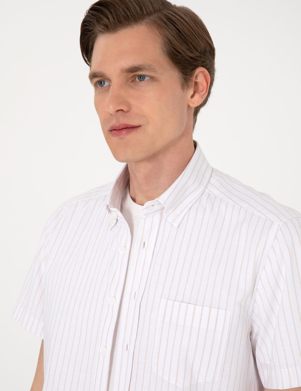 Bej Regular Fit _izgili K_sa Kollu G_mlek - Pierre cardin фото 2