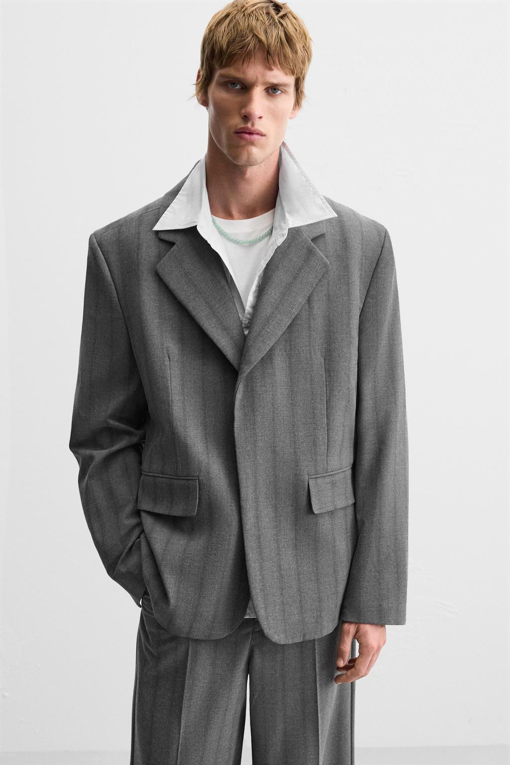 STRIPED SUIT BLAZER - Zara фото 6