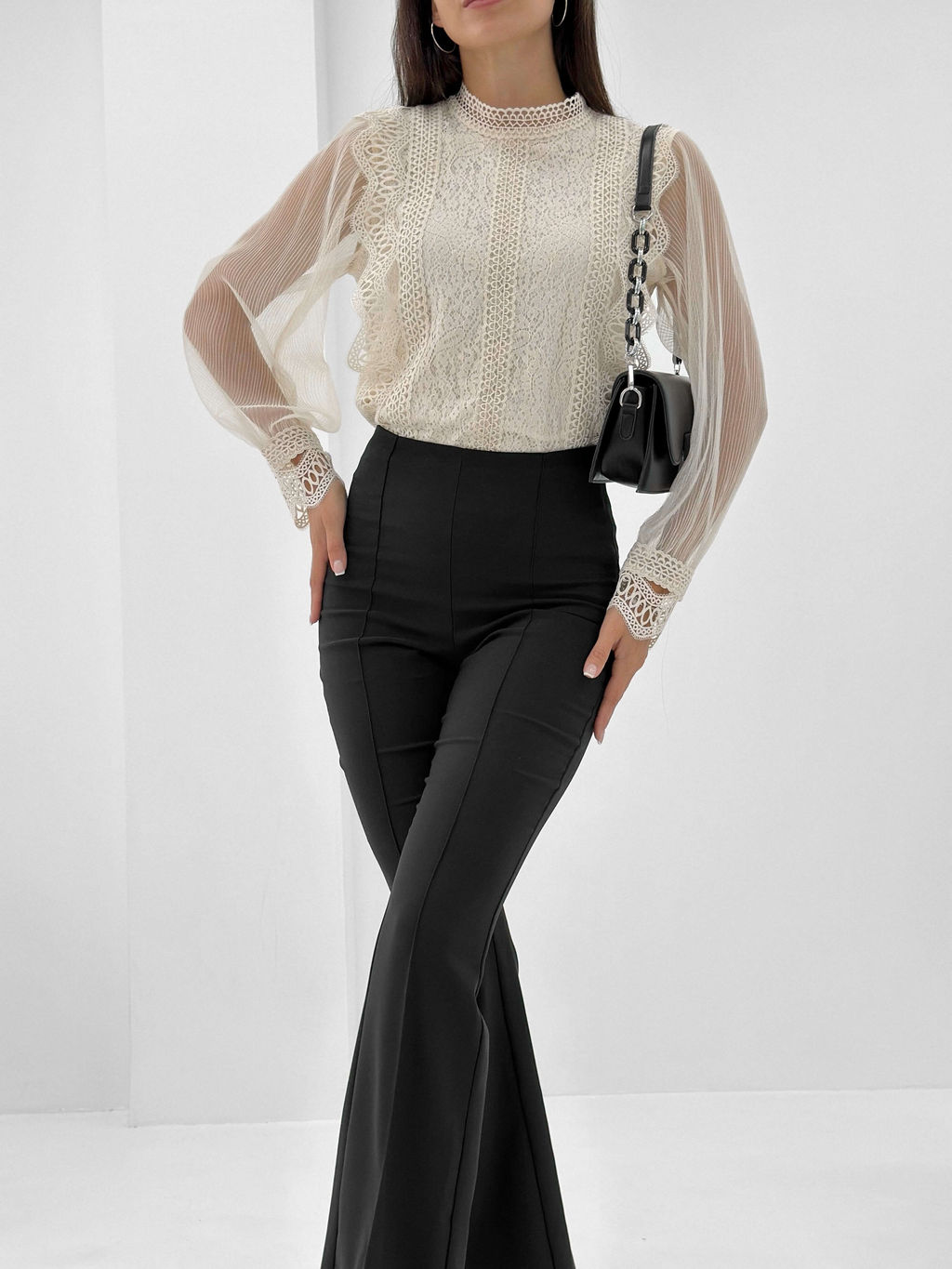 Блузка Сидни (пудровый) - Nadi bordo фото 47