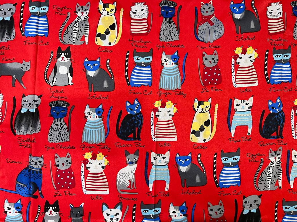 K13595 Платок 60/60 шелк искусственный КРАСНЫЙ