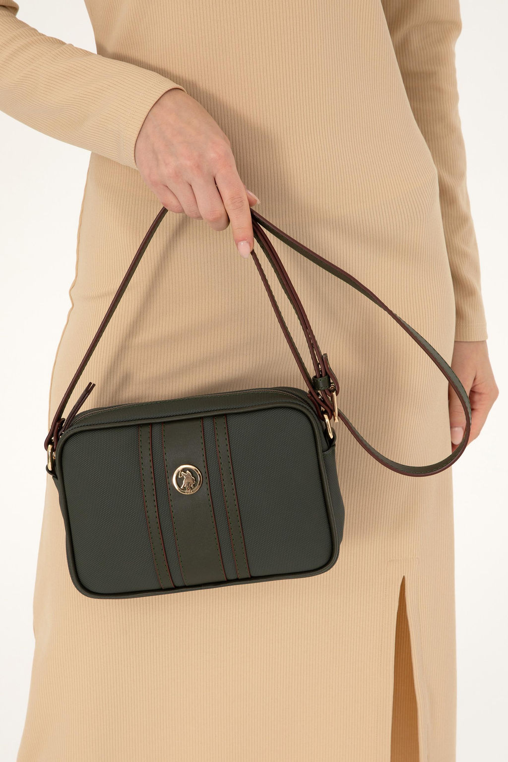 Женская сумка через плечо цвета хаки Неожиданная скидка в корзине - U.s. polo assn фото 2