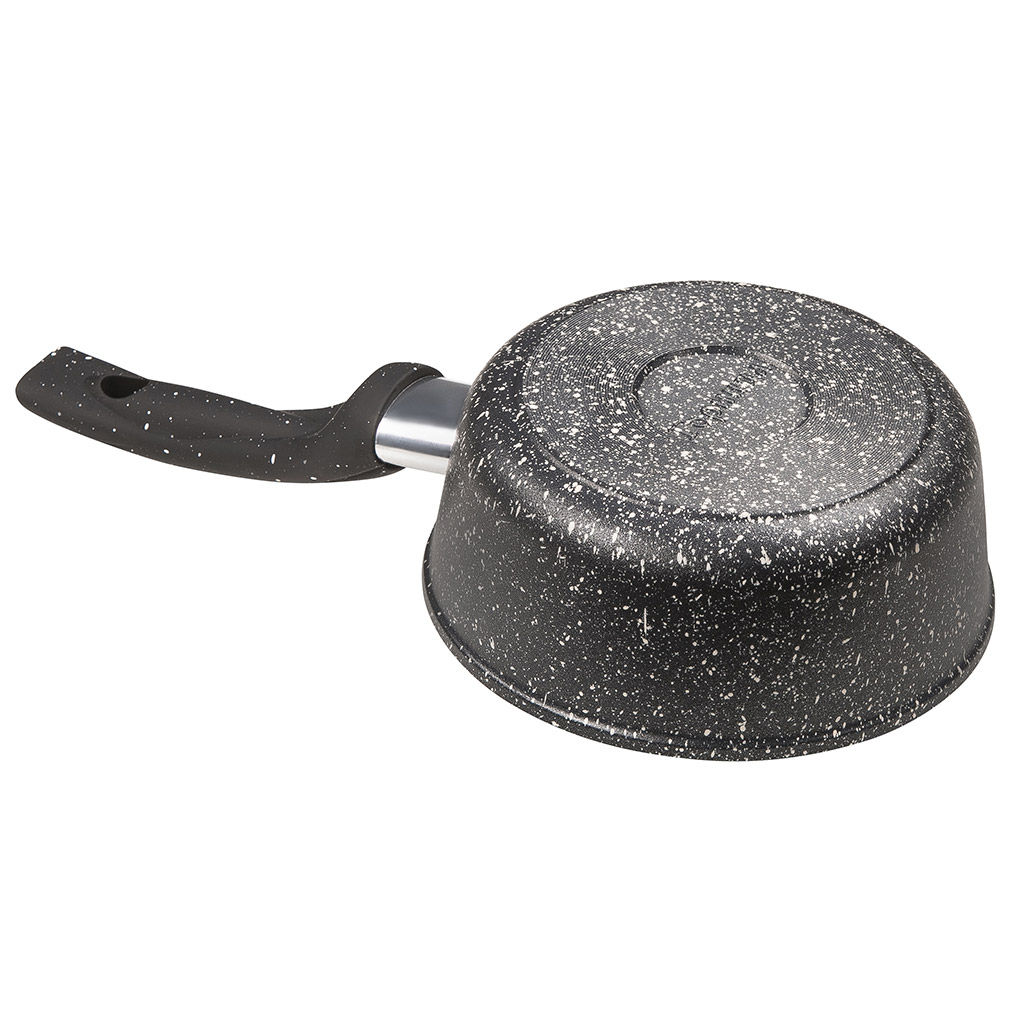 Ковш с тефлоновым покрытием 1,0л, д16см Гранит, h7см, s0,4см, ручка из термостойкого пластика (Россия) - Домашняя мода фото 4