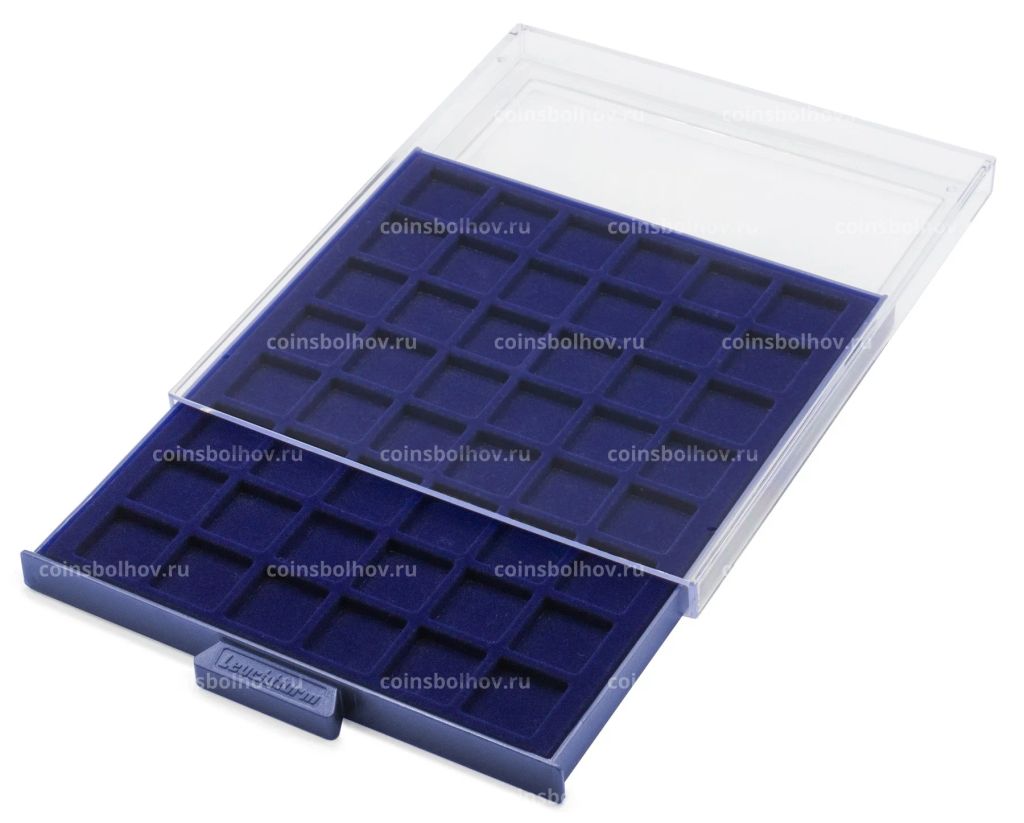 Кассета SMART на 48 квадратных ячеек для хранения и презентации монет диаметром до 24 мм LEUCHTTURM 325527
