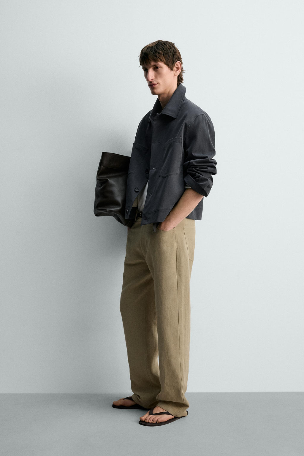 CAZADORA RELAXED FIT LIMITED EDITION / Azul / Gris - Zara фото 4