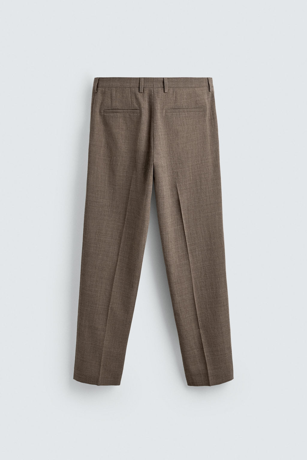PANTAL?N TRAJE ESTRUCTURA 100% LANA / Marr?n vigor?