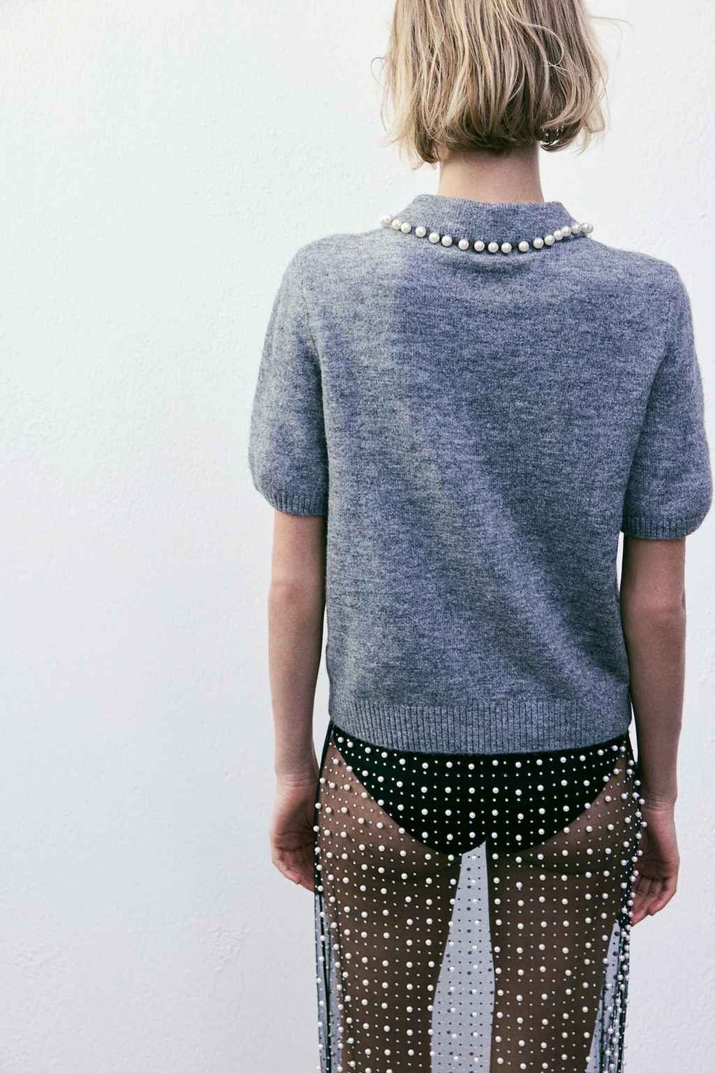 Top de punto con cuello de cuentas - H&m фото 4