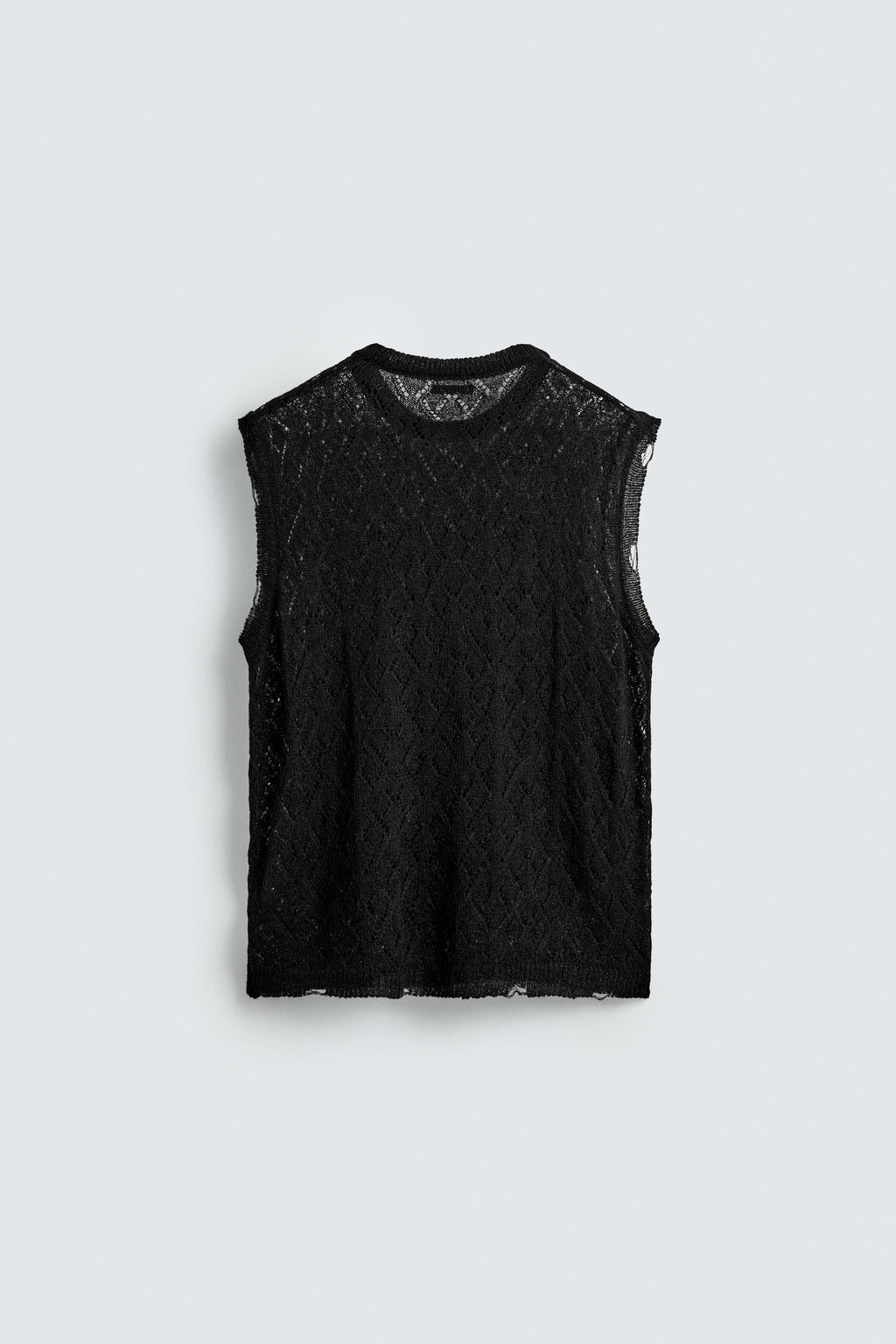 CUTWORK KNIT VEST