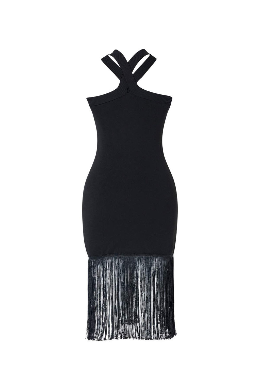 Siyah Midi Triko Puskul Detayl? Elbise TWOSS26EL00176 - Trendyolmilla фото 6