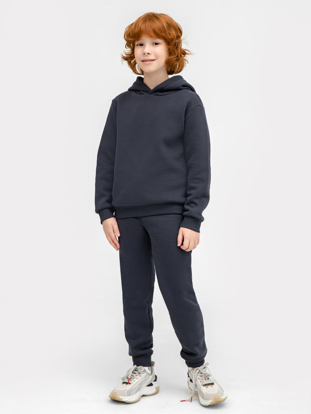 Комплект для мальчиков (худи, брюки) в сером цвете - Mark formelle фото 2