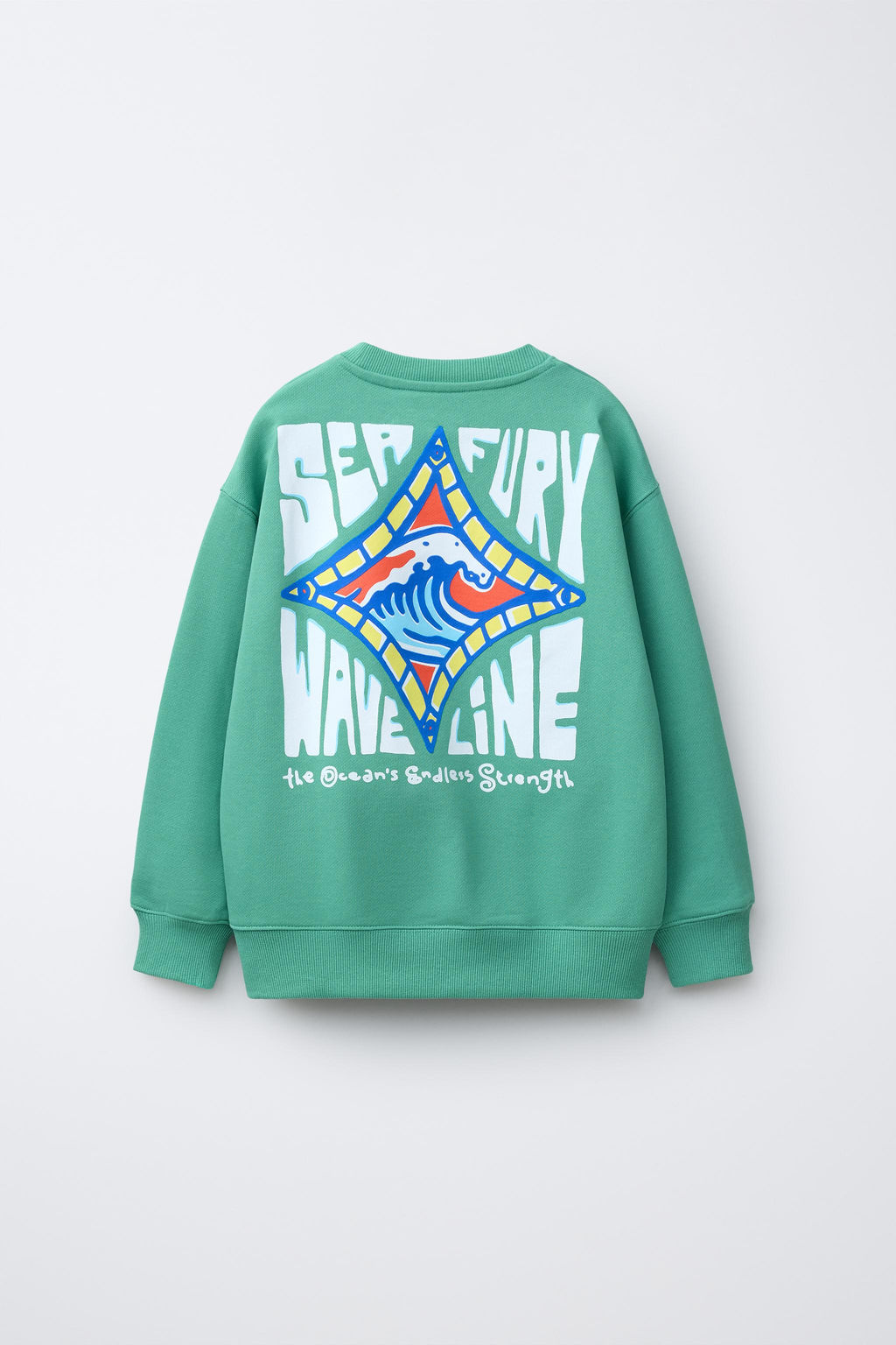 SUDADERA ESTAMPADO SURF / Verde - Zara фото 7