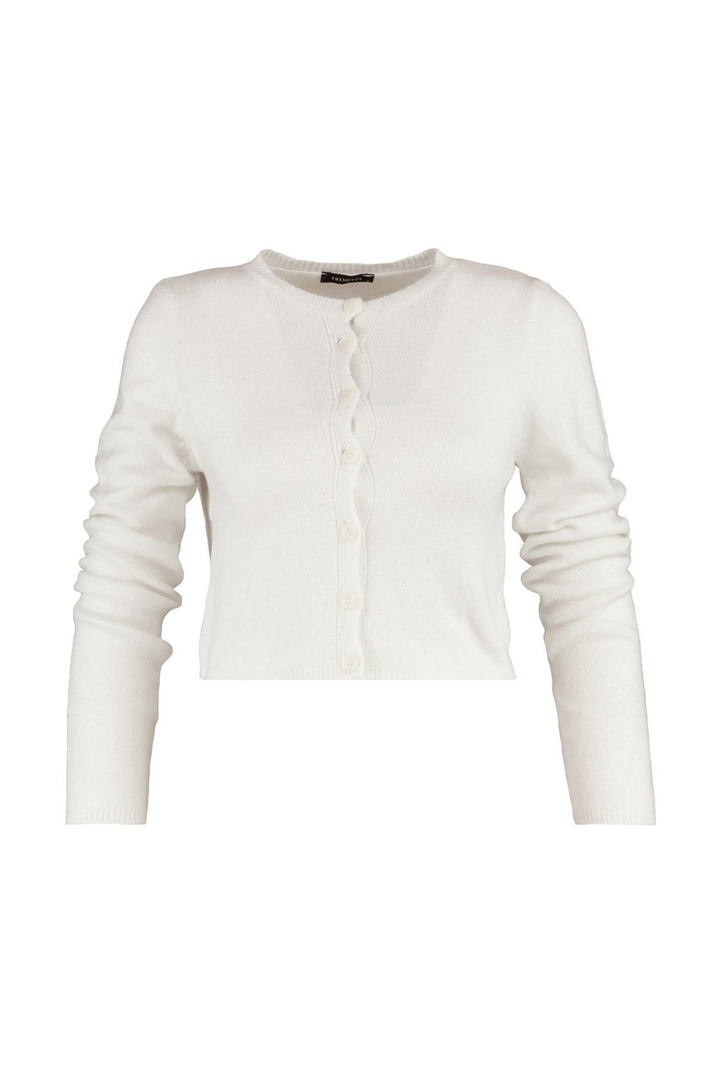 Ekru Crop Yumusak Dokulu 2li Bluz-H?rka Triko Tak?m TWOAW21HI0107