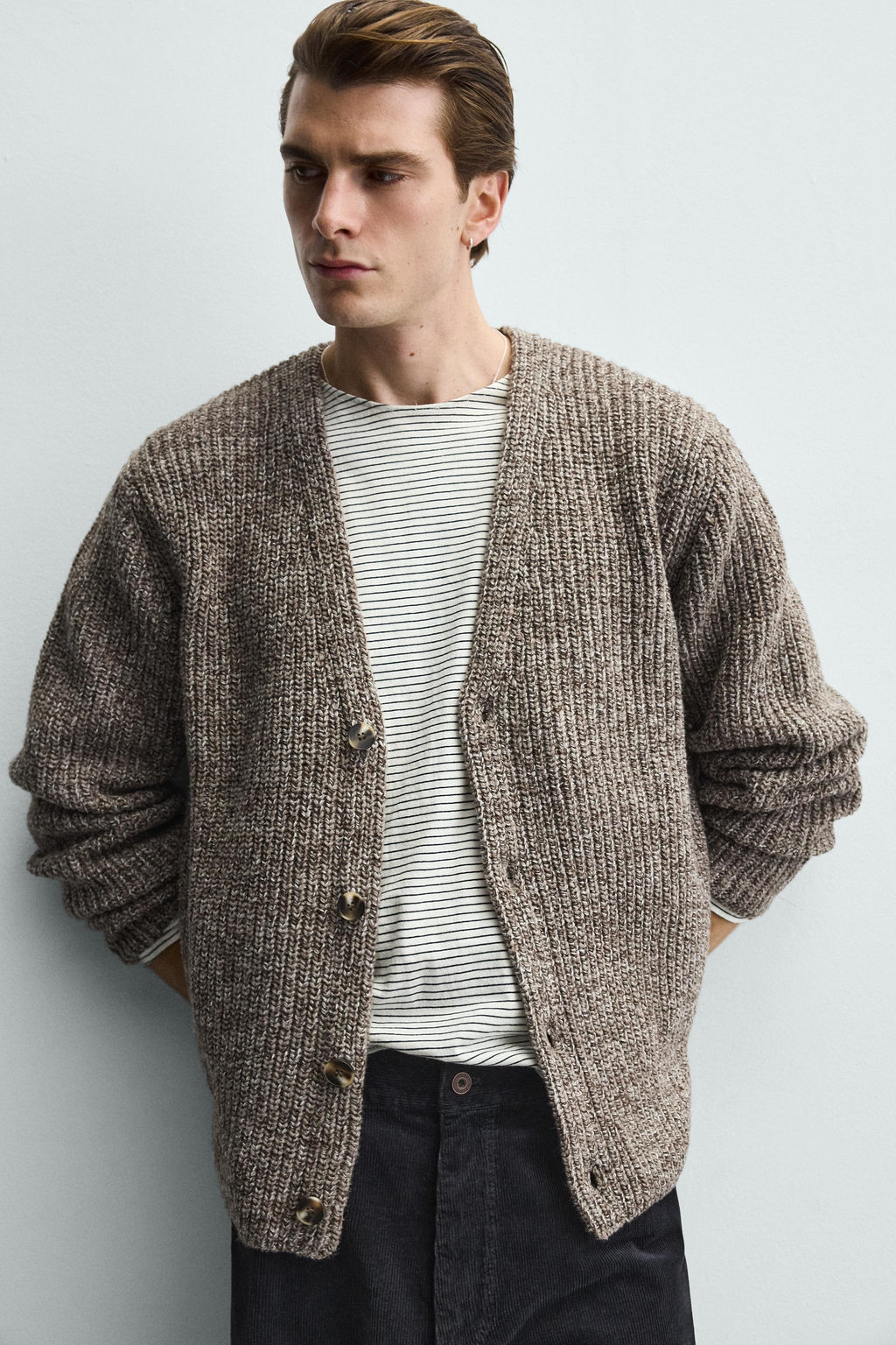RIBBED TEXTURED CARDIGAN - Zara фото 12