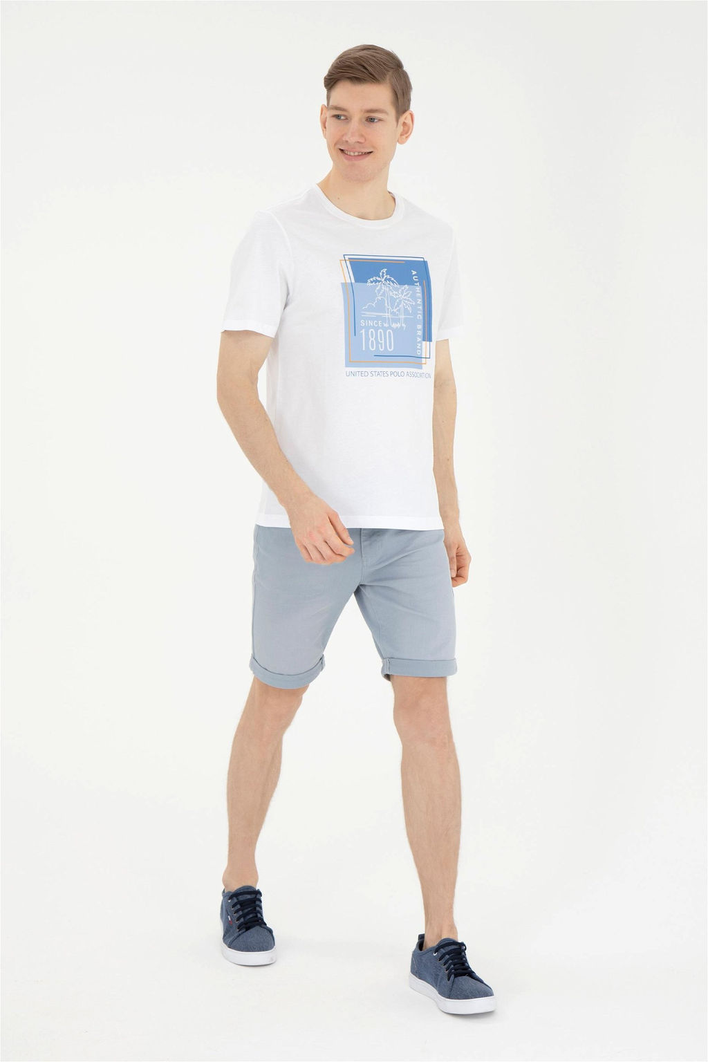 Мужская белая футболка - U.s. polo assn фото 4