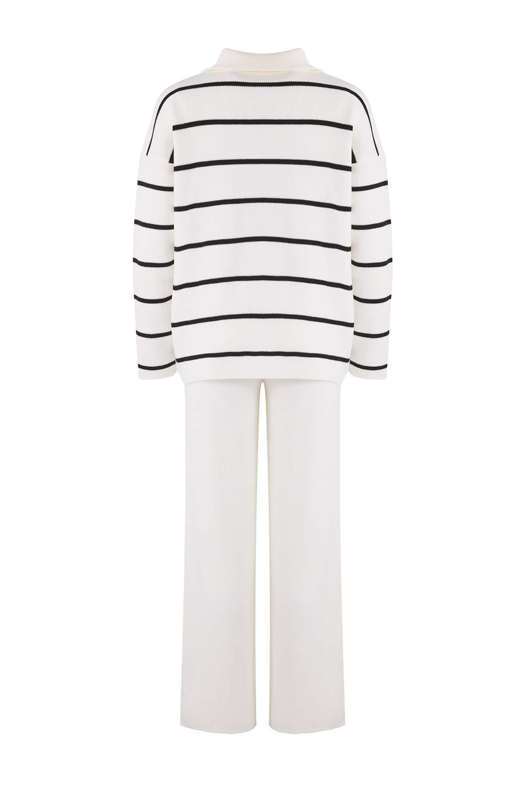 Ekru Genis Kal?p Fermuarl? Triko Alt-Ust Tak?m TWOAW24AU00025