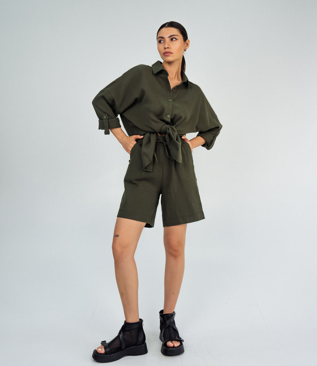 Костюм #ОБШ1459, тёмный хаки - Dommod фото 4