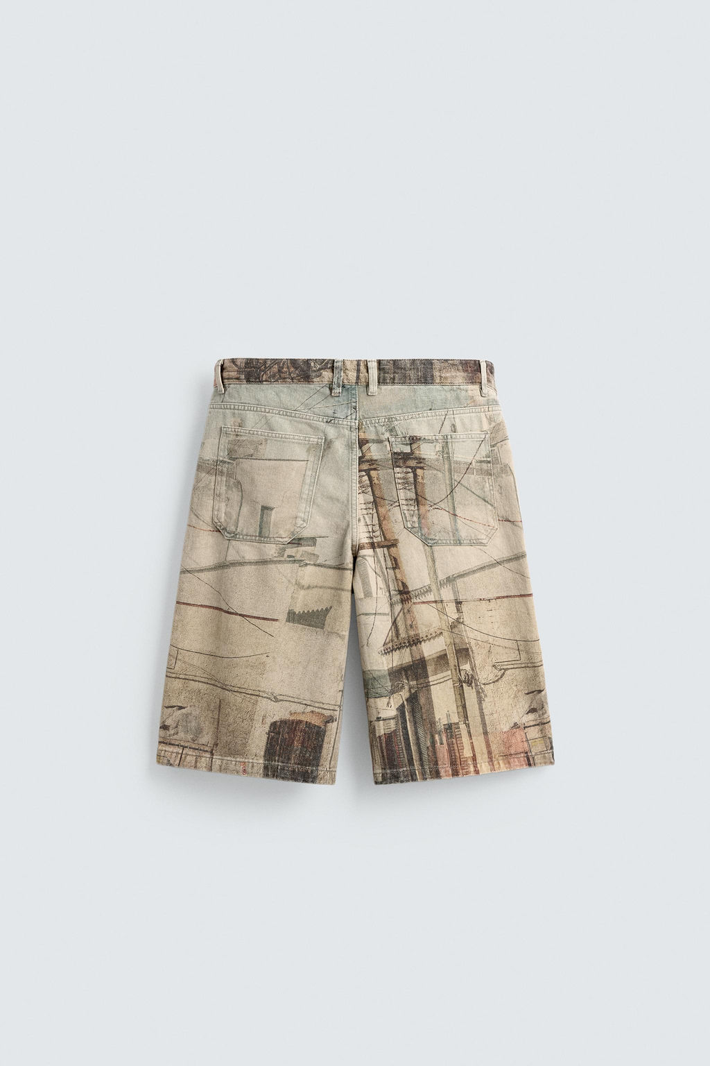 BERMUDA BAGGY FIT ESTAMPADO ABSTRACTO / Multicolor - Zara фото 7