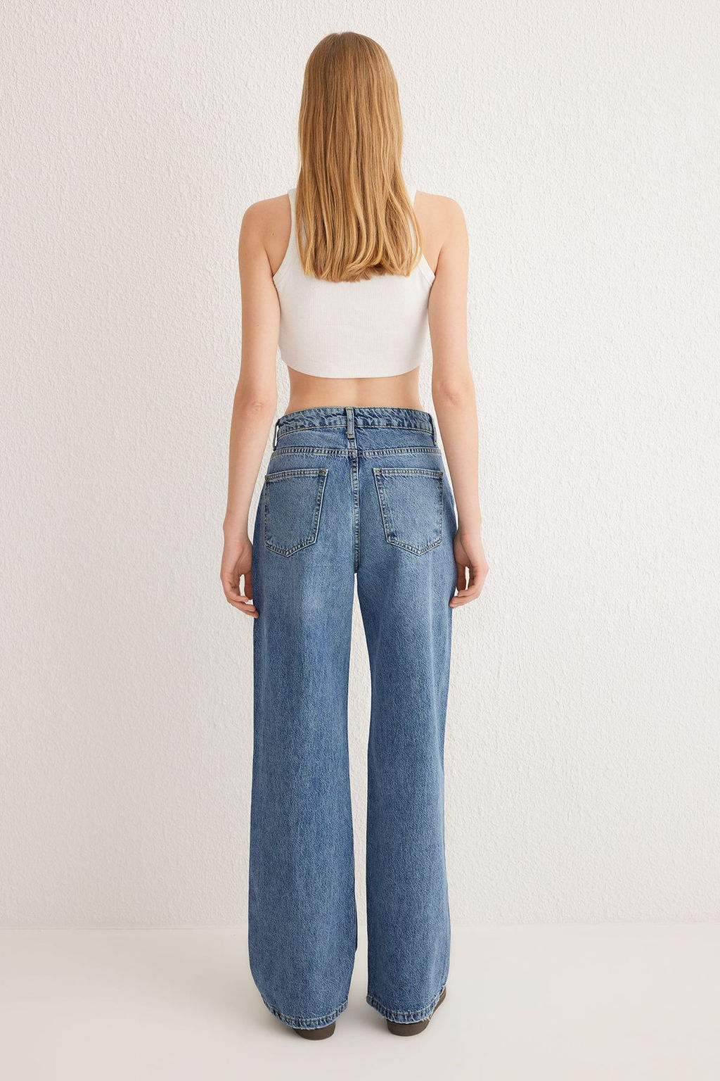 Ac?k Mavi Yuksek Bel Wide Leg Jeans TWOSS25JE00068 - Trendyolmilla фото 10