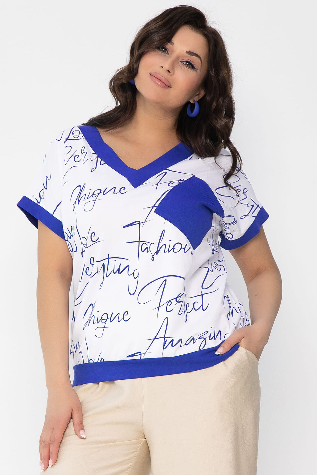 Блуза Лоран (белая) Б13509-20М - Lt collection фото 2