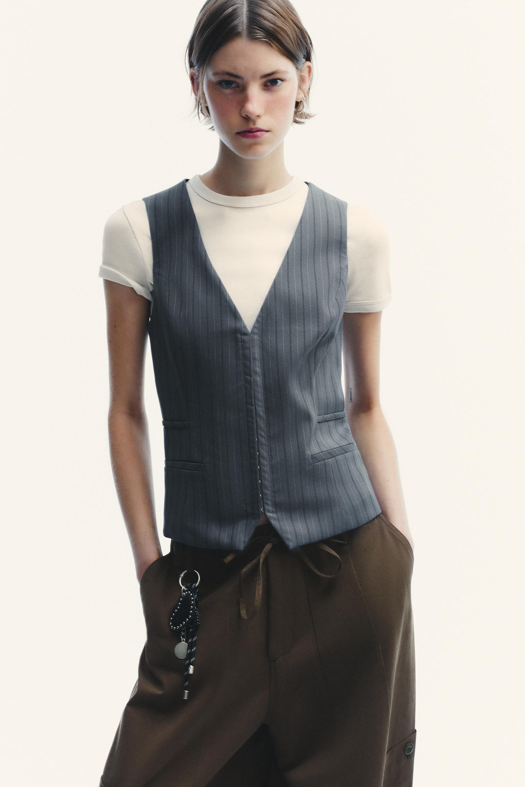 PINSTRIPE WAISTCOAT TOP - Zara фото 2