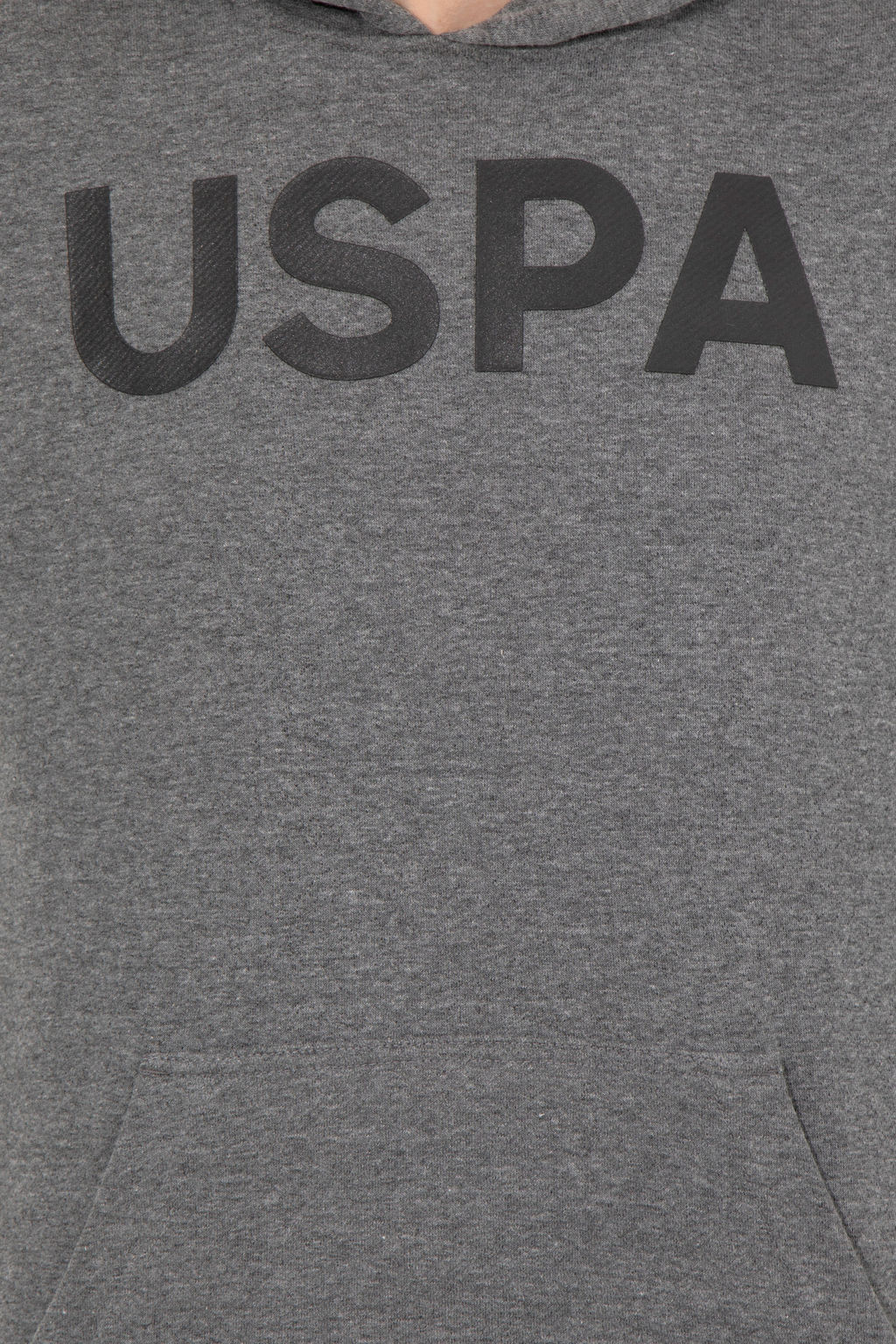 Мужская толстовка с капюшоном цвета антрацит меланж базовая - U.s. polo assn фото 24
