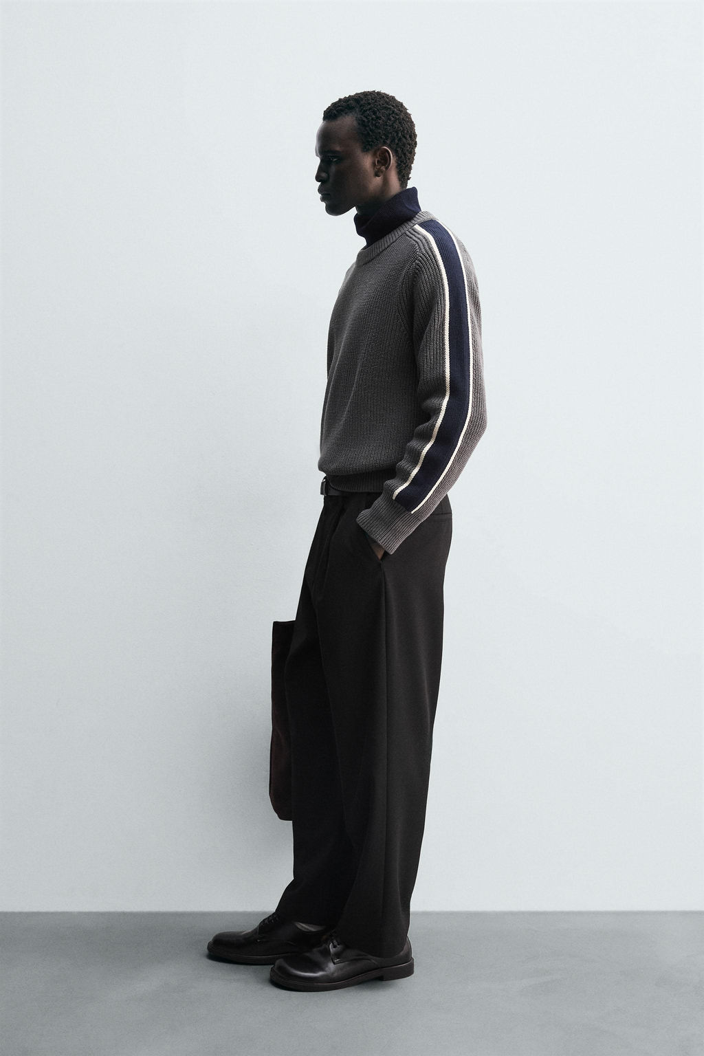 COLOUR BLOCK STRIPED SWEATER - Zara фото 4