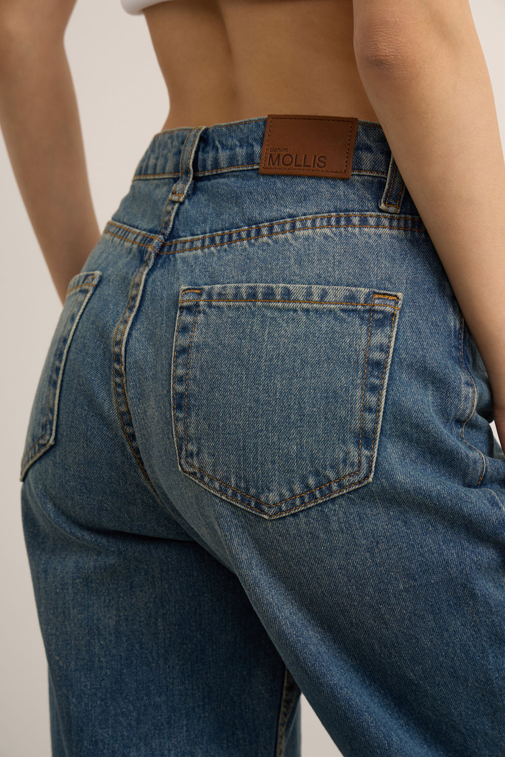 Джинсы прямые с высокой посадкой - Mollis фото 4