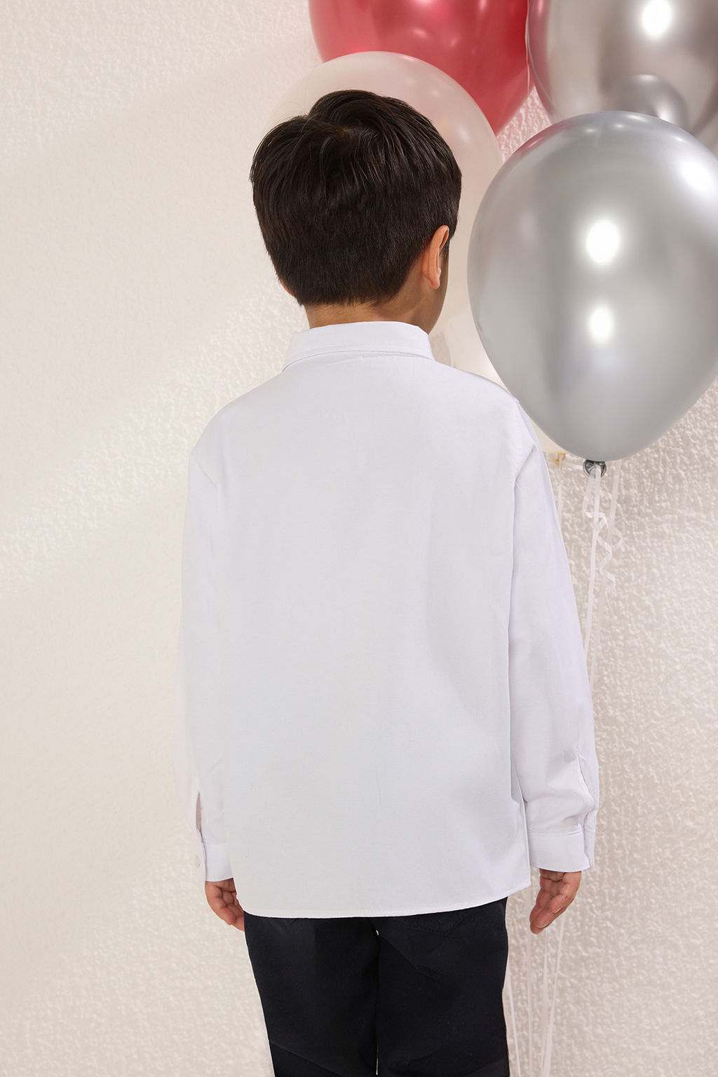 Unisex Beyaz Cocuk Pamuklu Basic Regular/Normal Kesim Dokuma Okul Gomlegi TKDAW25GO00002 - Trendyolmilla фото 2