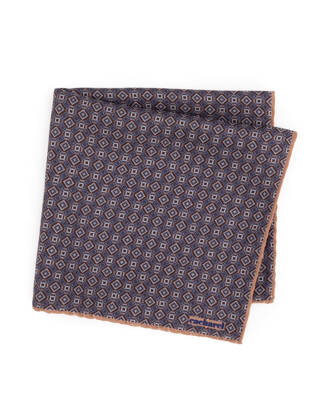 Коричневый шелковый платок - Cacharel фото 2