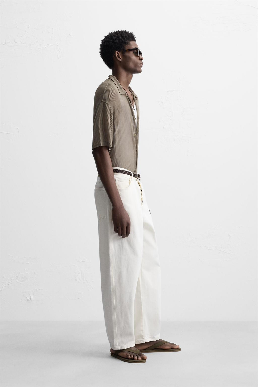 SEMI-SHEER TEXTURED SHIRT - Zara фото 4