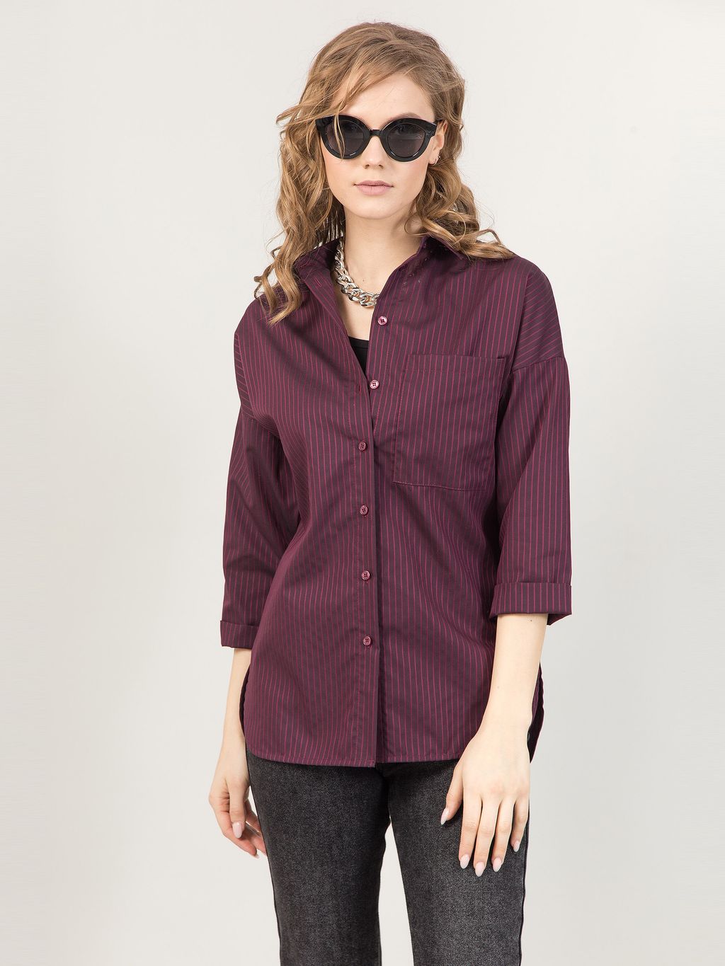 Рубашка с накладным карманом - Stilla фото 5