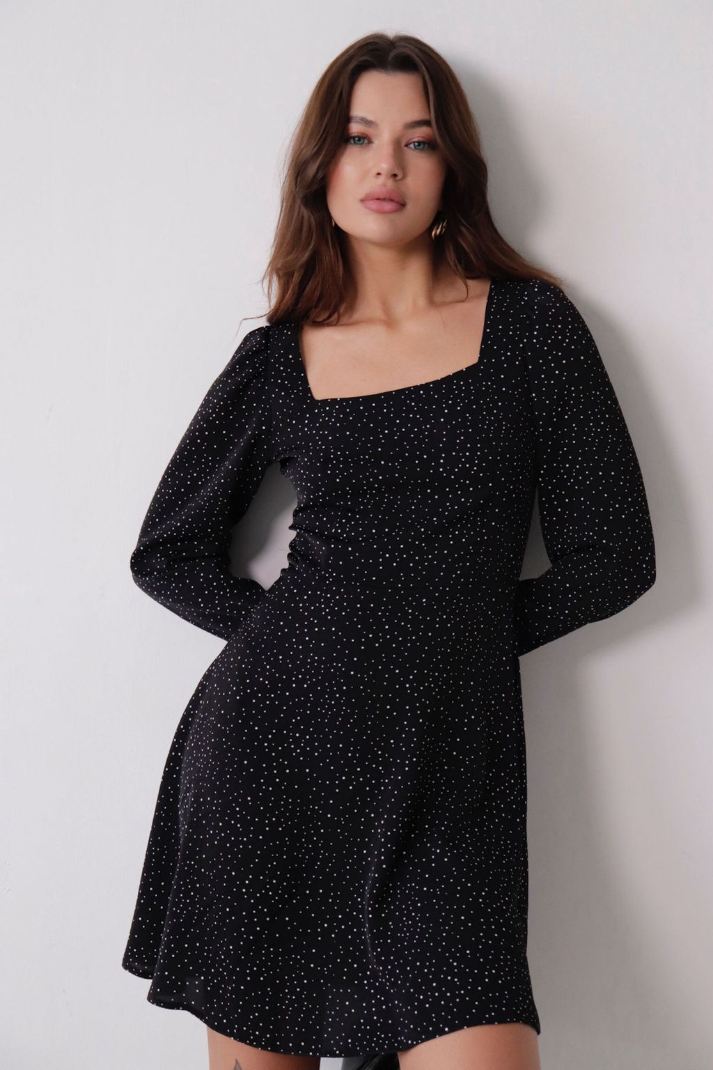 Платье с вырезом каре отрезное по талии - Martichelli фото 19