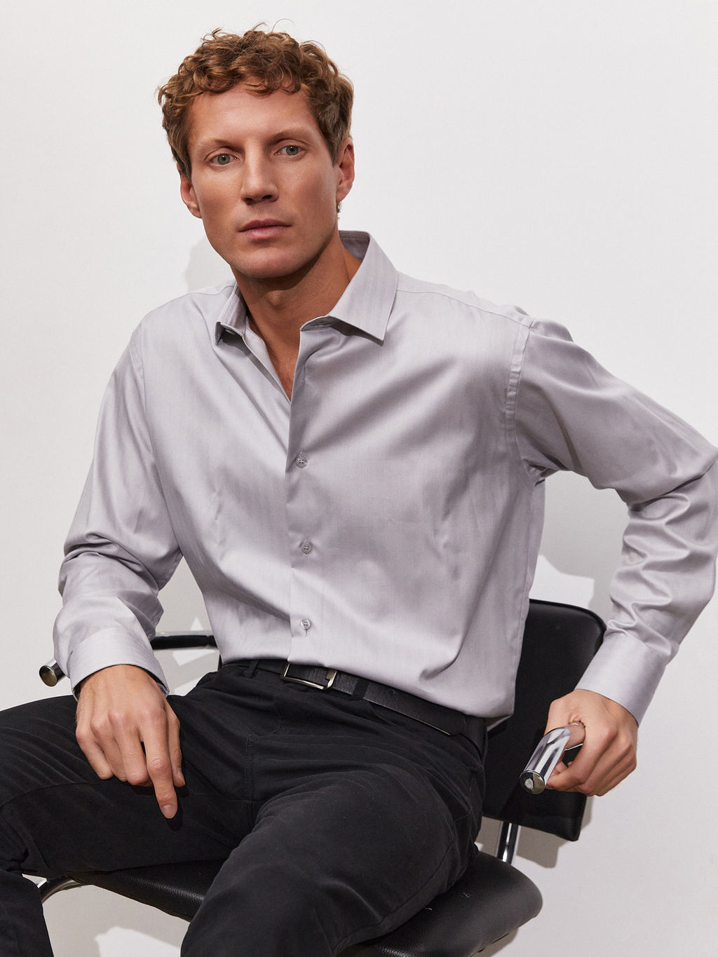 Сорочка мужская длинный рукав GREG 303/211/0046