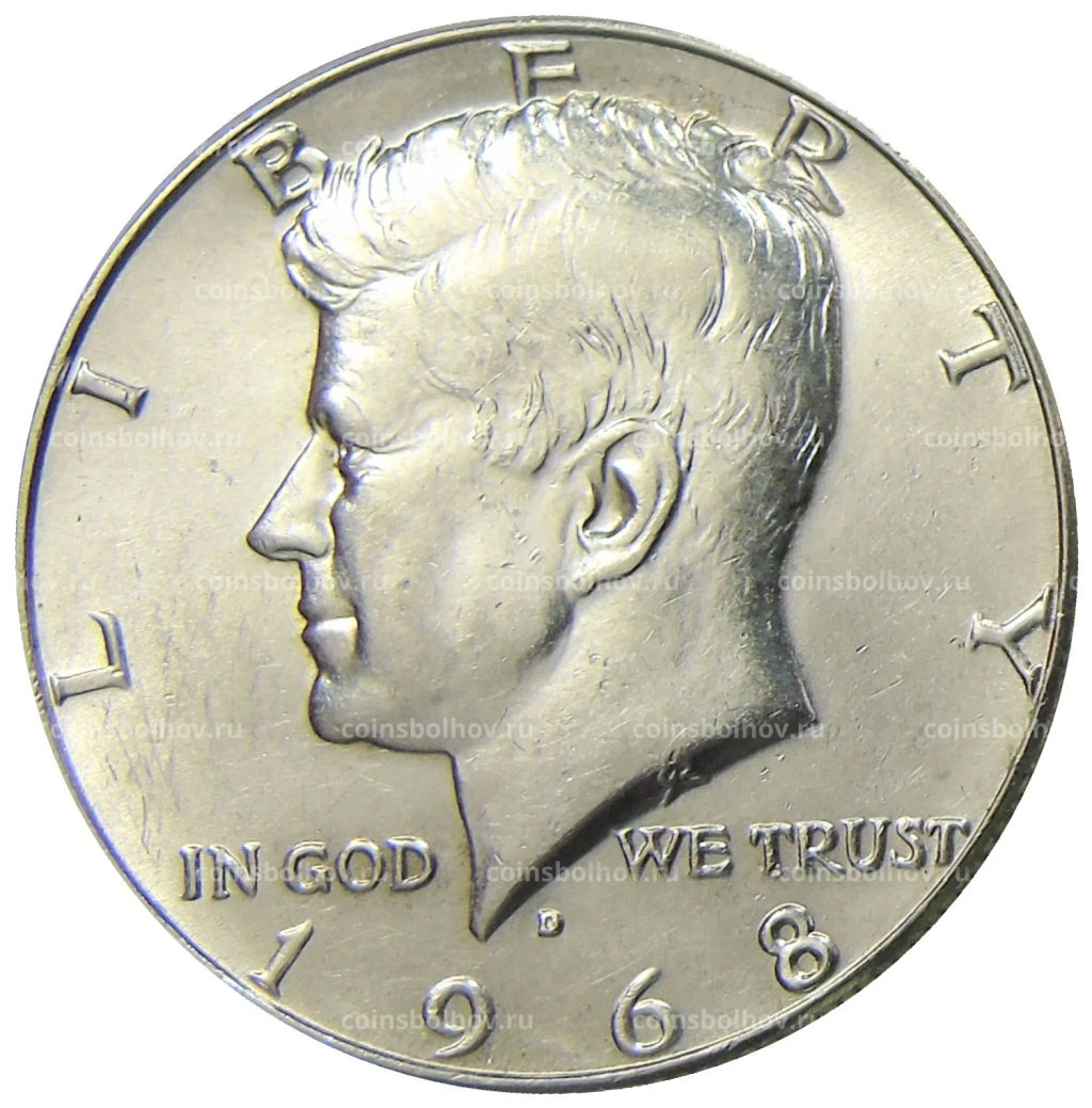 1/2 доллара (50 центов) 1968 года D США