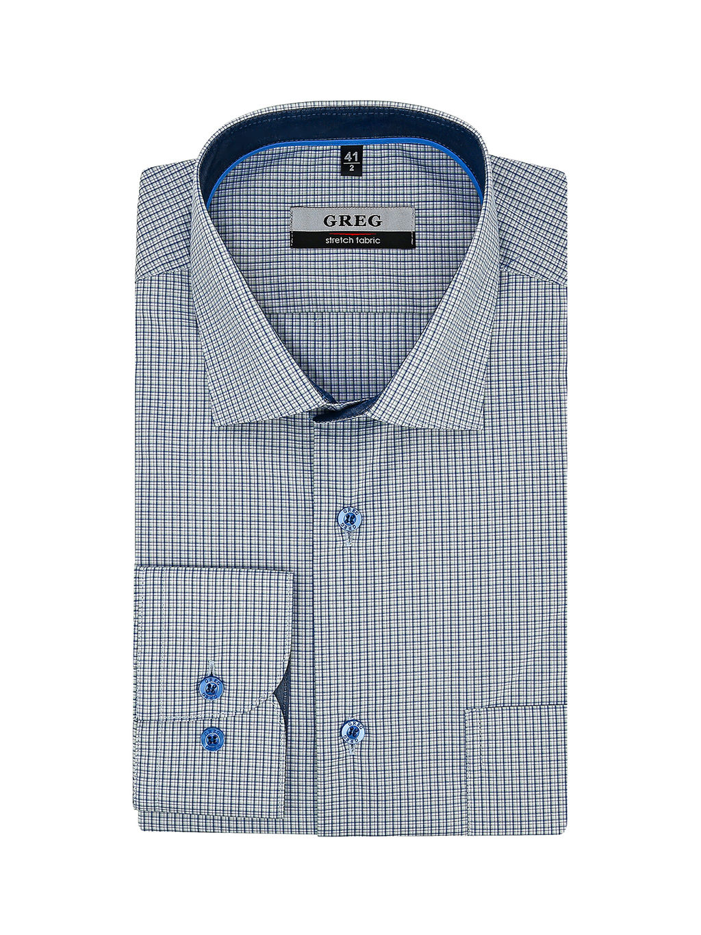 Сорочка мужская длинный рукав GREG 245/118/3453/1p STRETCH  фото 2