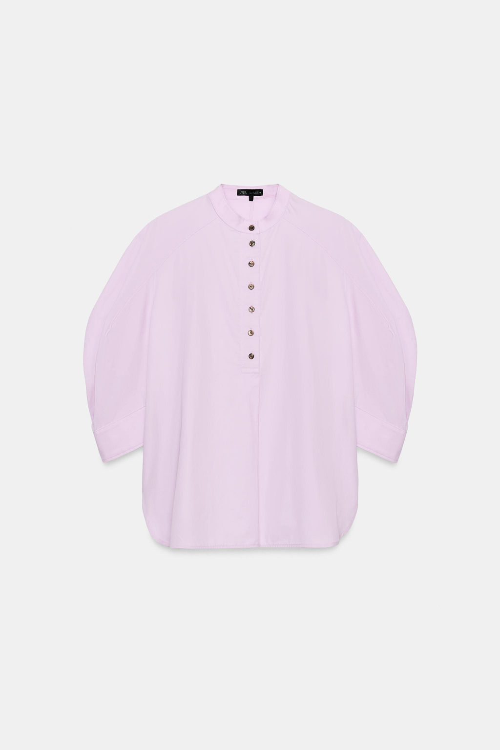 CAMISA MANGA ABULLONADA ZW COLLECTION / Malva - Zara фото 5