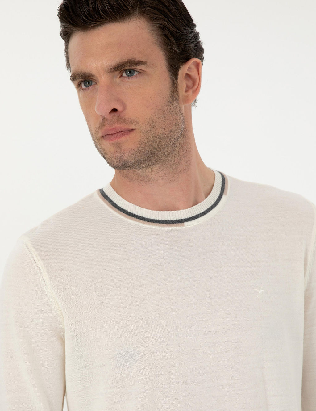 Белый зауженный свитер - Cacharel фото 2